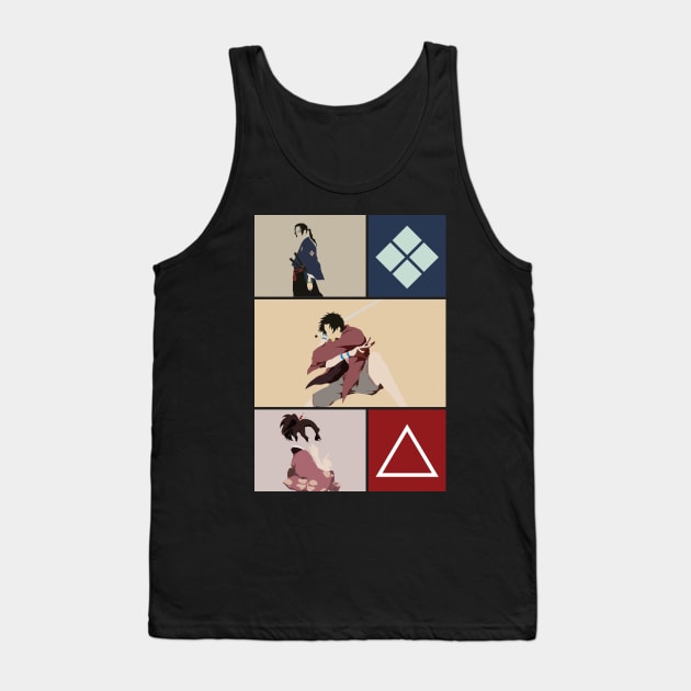 Fuu, Jin, And Mugen Tank Top by AlonaGraph